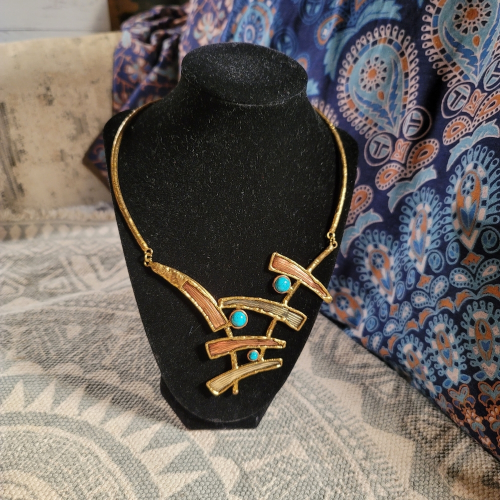 Statement Hand Crafted Necklace - image 2